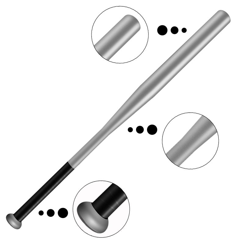 Tuggui Baseball Bat Steel with Carrying Bag (28 in, Silver) - Image 3